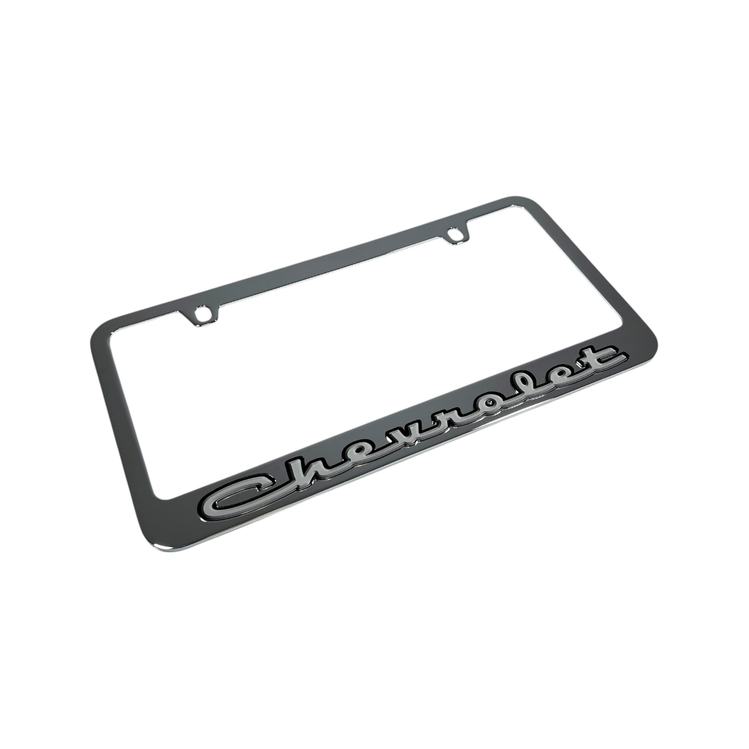 Classic Chevrolet Chrome License Plate Frame