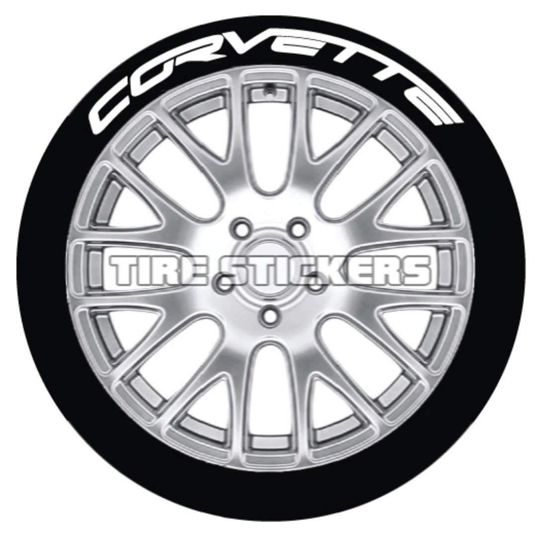 Corvette Tire Stickers - 4 of Each