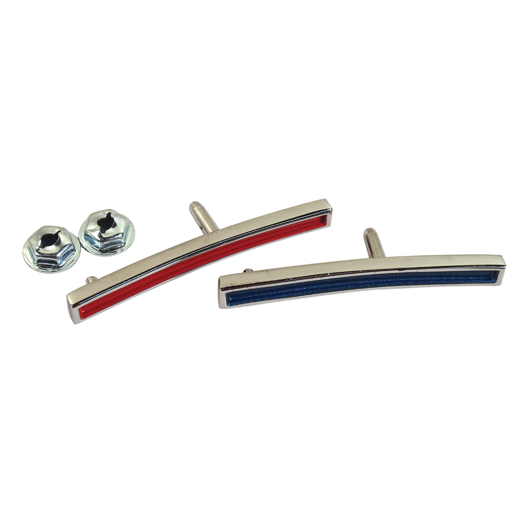 1960-1962 Corvette Dash Insert Bars Red/Blue - CA