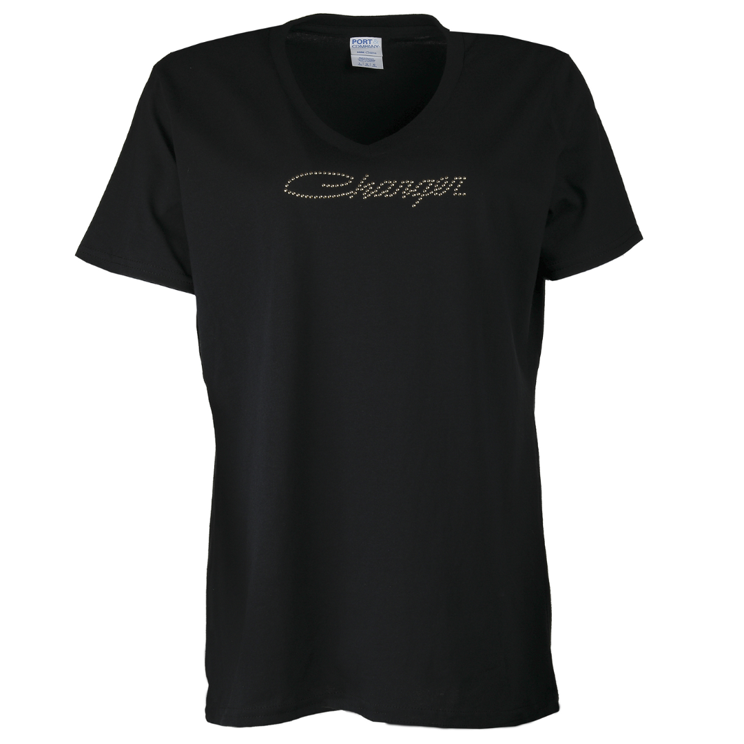Dodge Charger Ladies Glitter T-Shirt