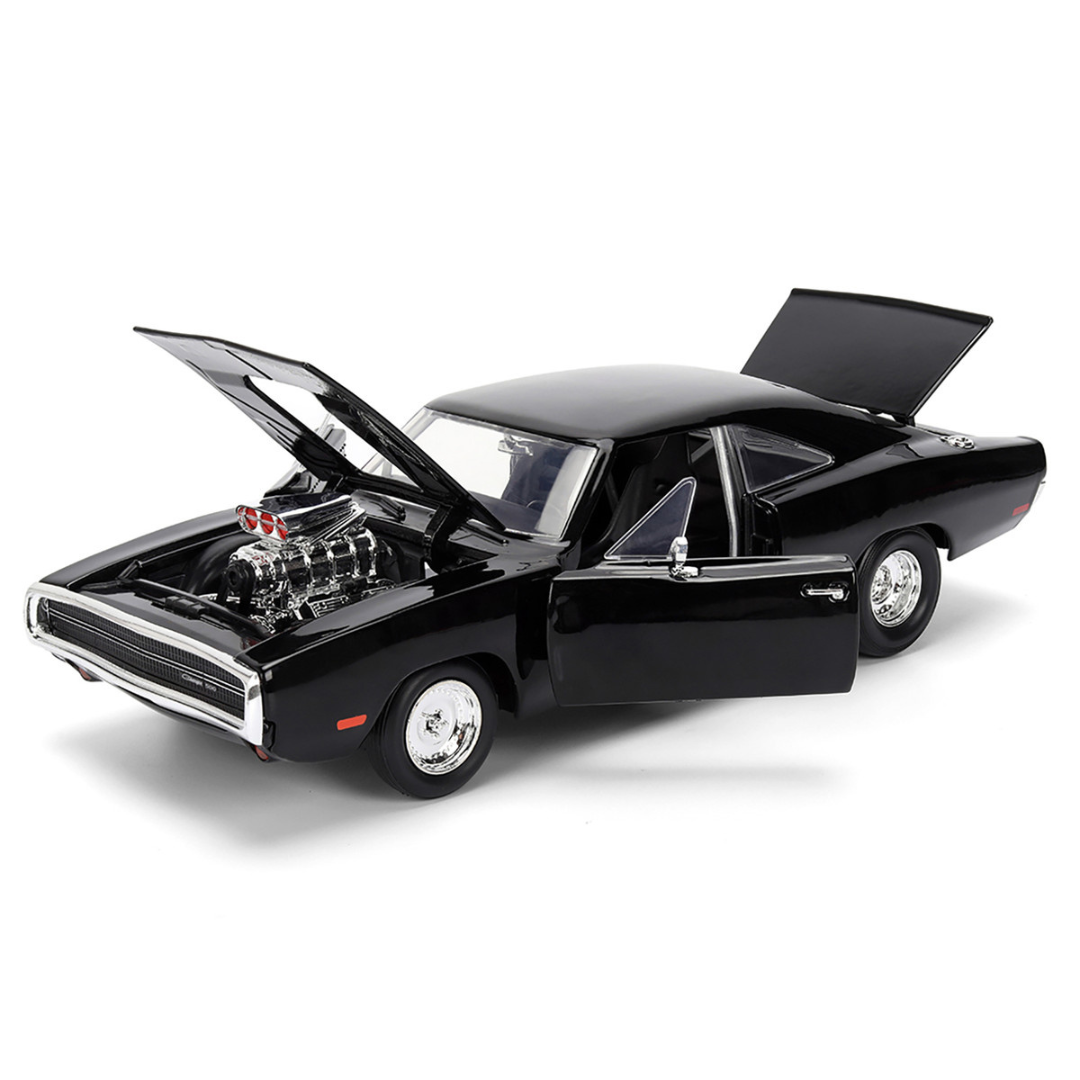 Dom's 1970 Dodge Charger R/T Black "F9" (2021) Movie "Fast & Furious" Series 1/24 Diecast Model Car