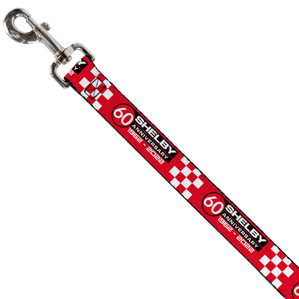 Shelby 60th Anniversary Checkered Red & Black Dog Leash
