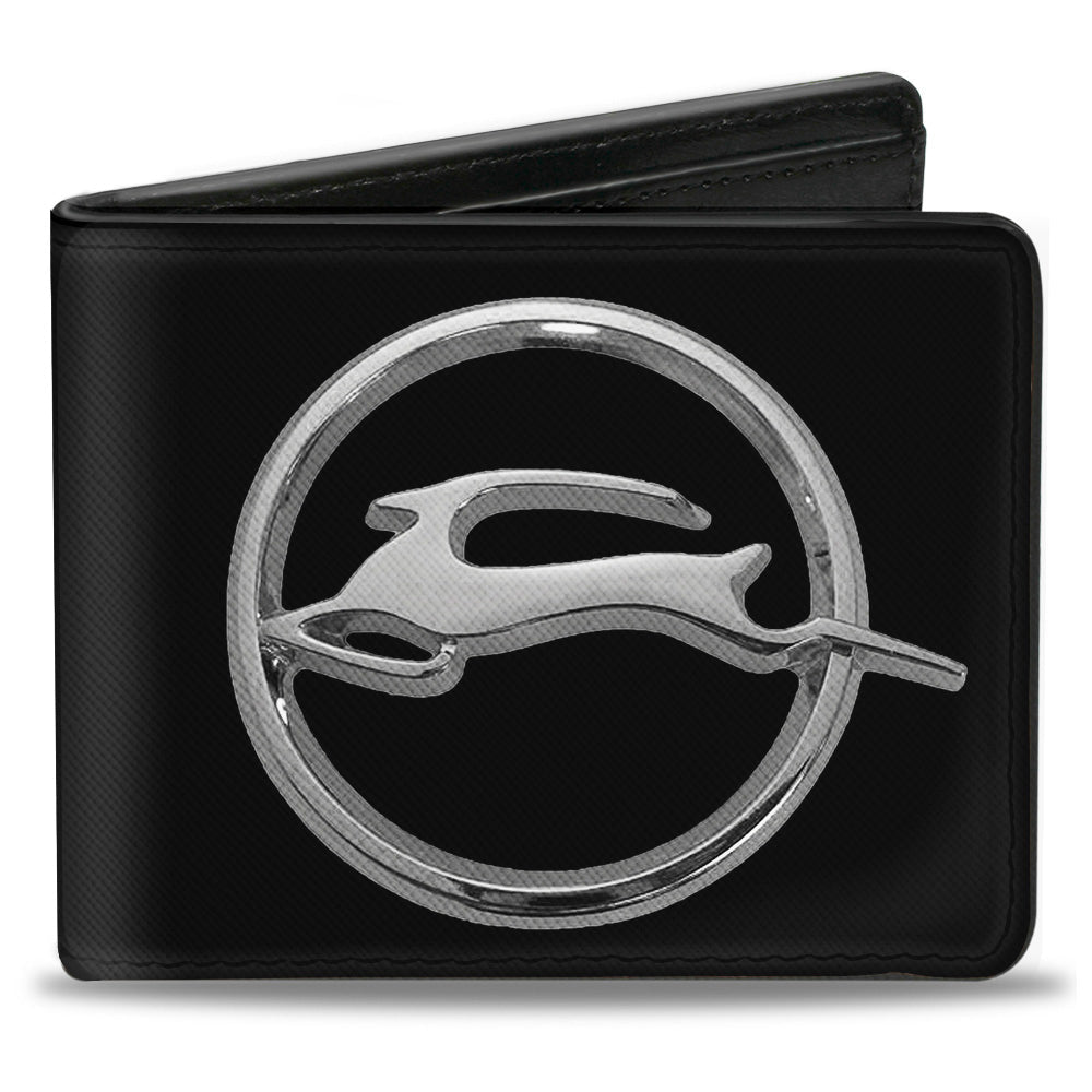 Chevrolet Impala Deer Emblem Black & Silver Bi-Fold Wallet