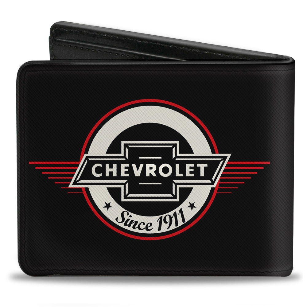 Retro Chevy Bowtie Since 1911 Black Bi-Fold Wallet