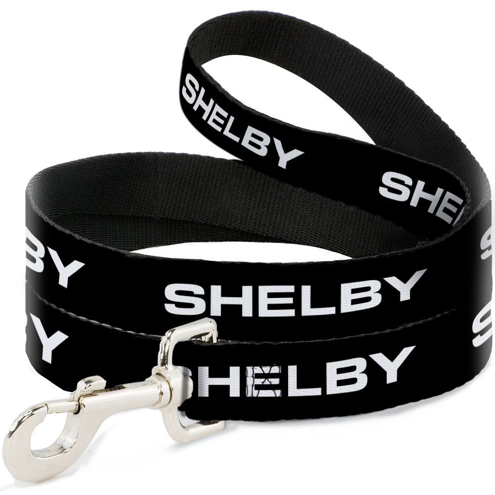 Shelby Text Black & White Dog Leash
