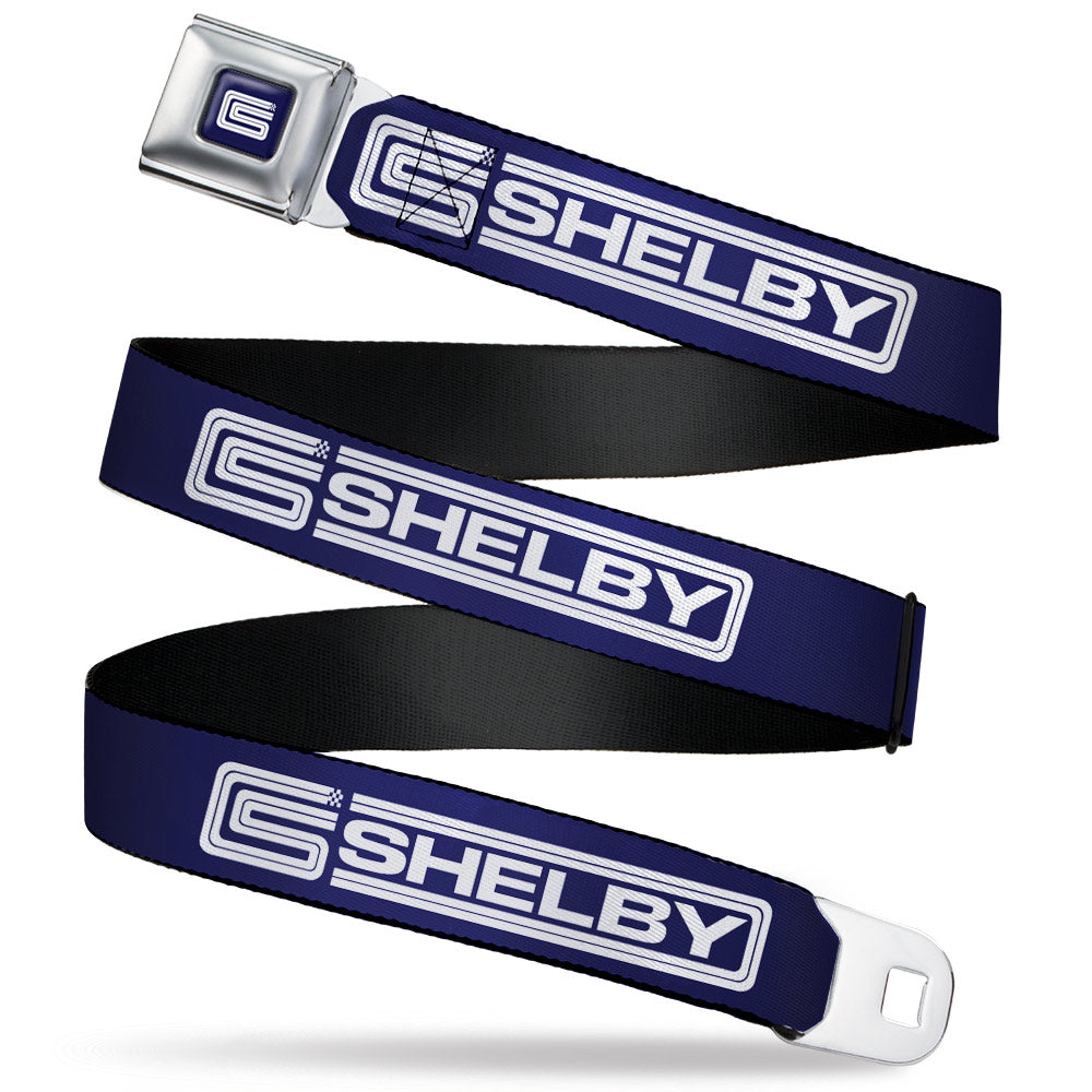 Carroll Shelby Racing Navy & White Seatbelt Belt