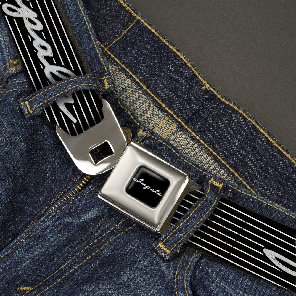 1962 Impala Script Emblem Striped Seatbelt Belt