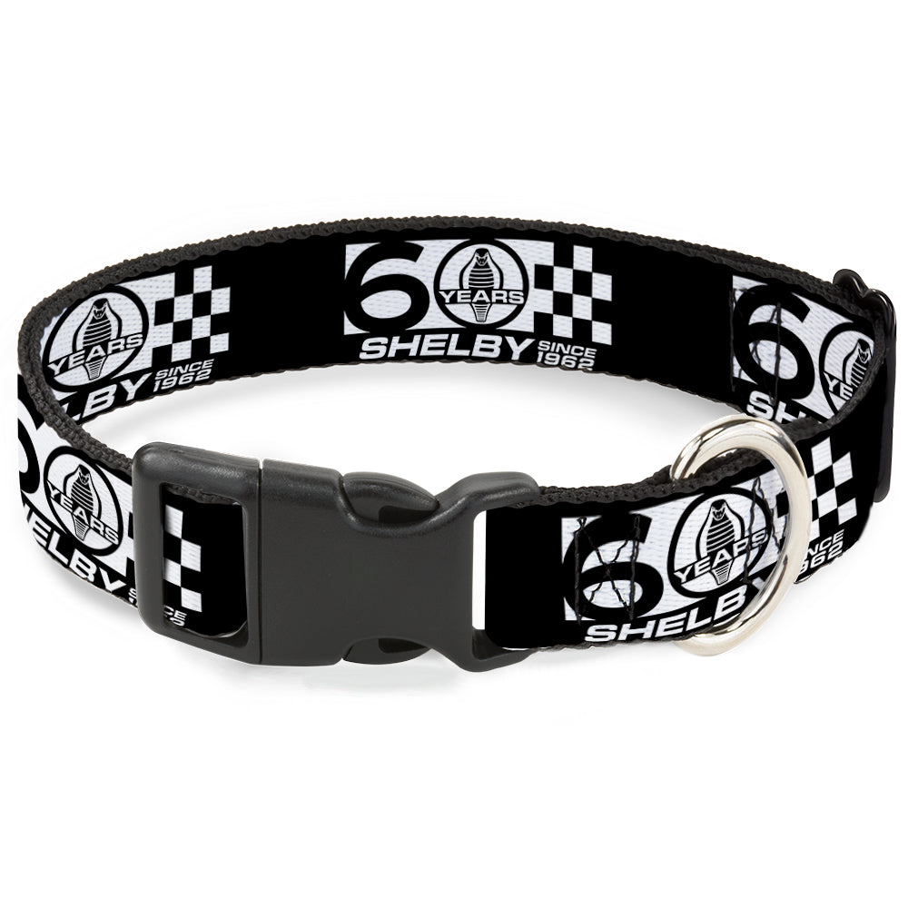 Shelby 60 Years Checkered Black & White Plastic Clip Collar