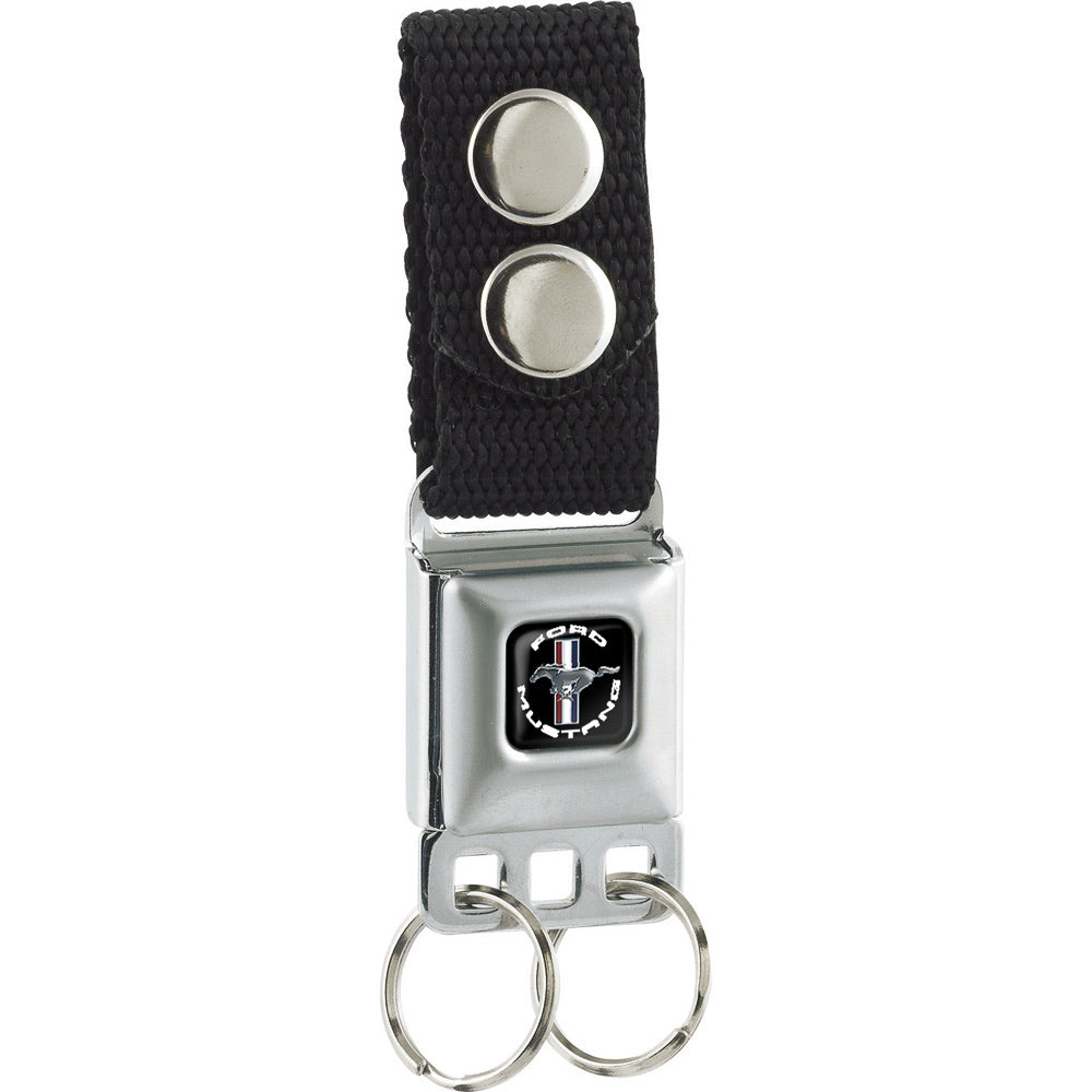 Ford Mustang Tri-Bar Logo Keychain