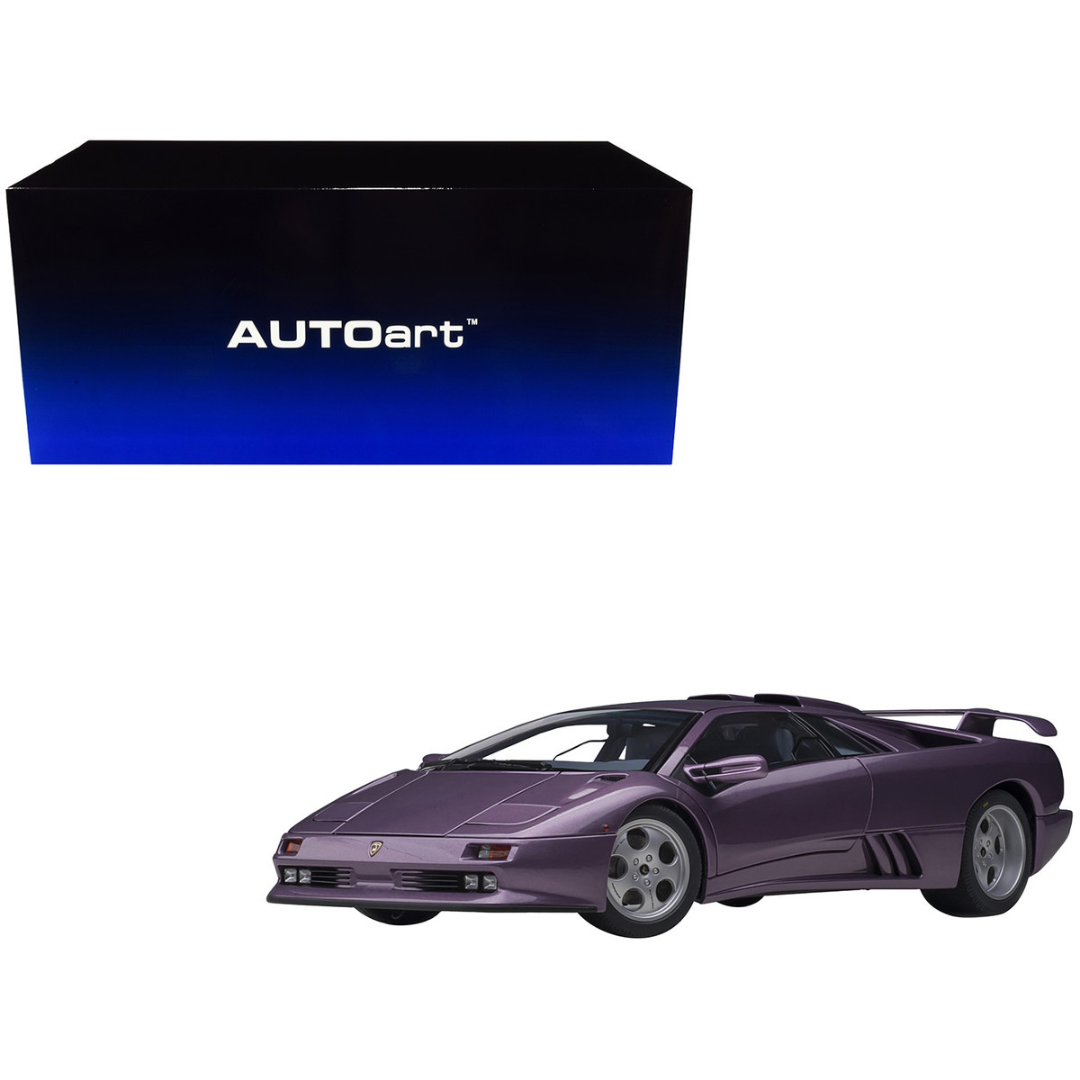 Lamborghini Diablo SE30 Jota Viola SE30 / Purple Metallic with Blue Interior 1/18 Model Car