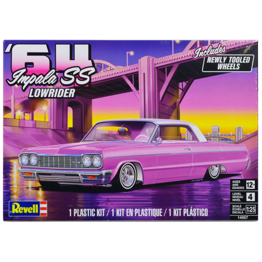 Level 4 Model Kit 1964 Chevrolet Impala SS Lowrider 1/25 Scale Model by Revell