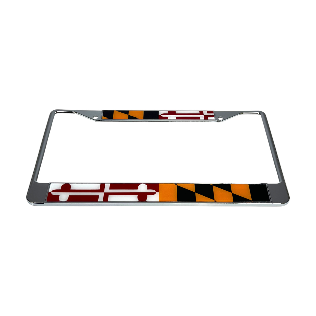 Maryland Flag Chrome License Plate Frame