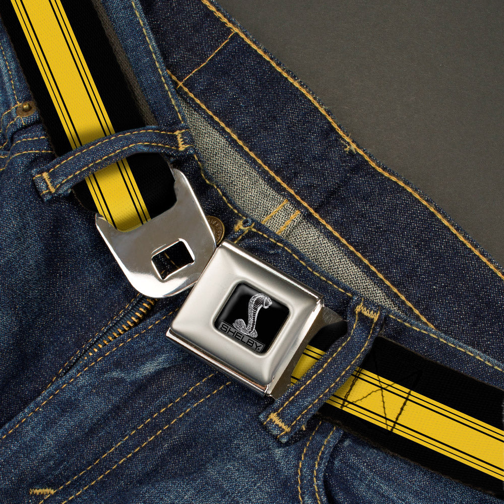Shelby GT-500 Black & Yellow Stripe Seatbelt Belt