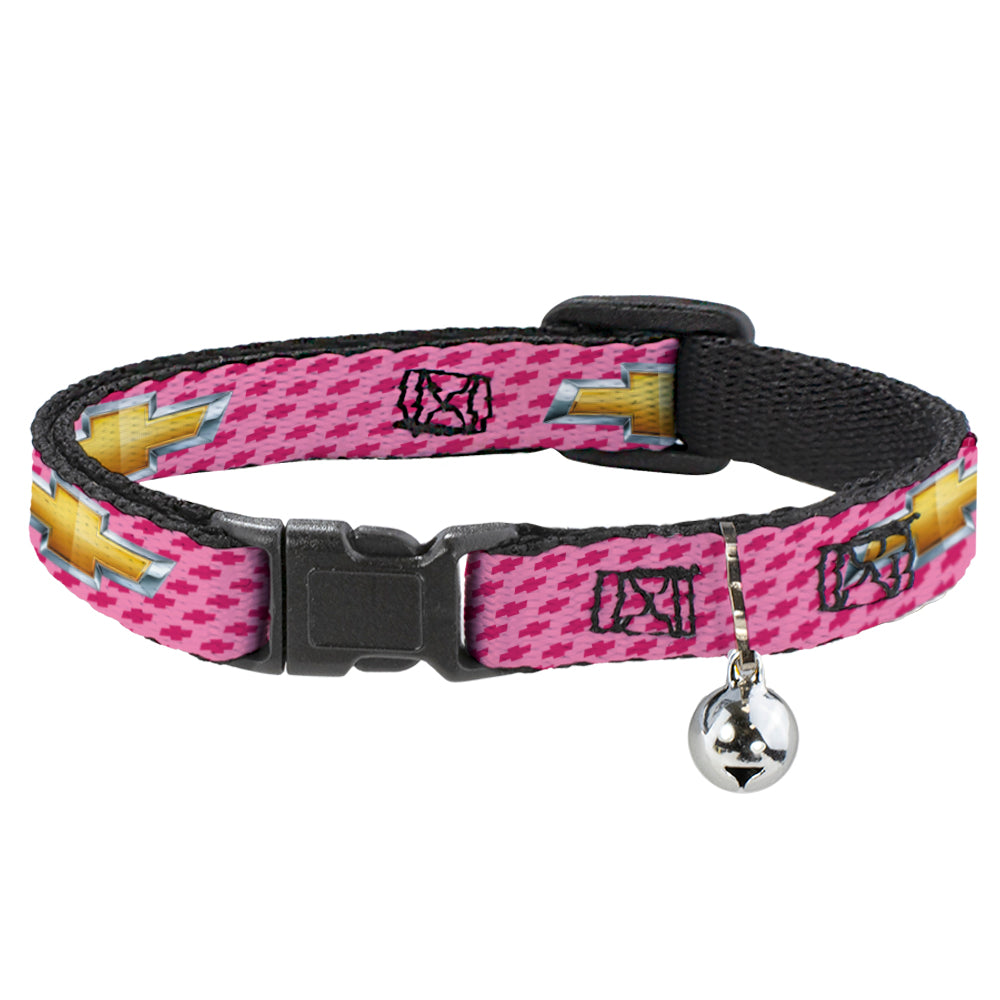 Chevy Gold Bowtie Pink Cat Collar Breakaway