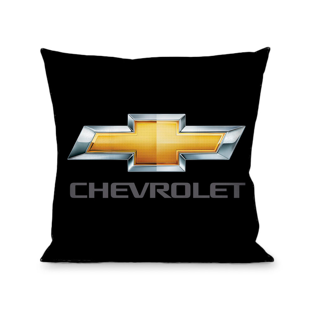 Chevy Bowtie Black Throw Pillow
