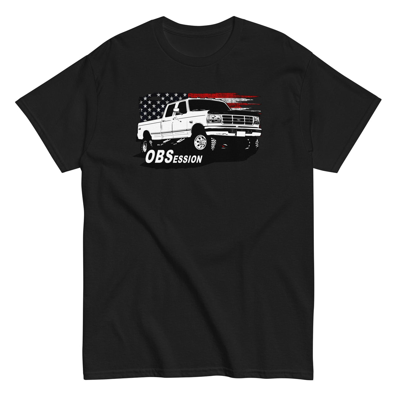 OBS Crew Cab Truck American Flag T-Shirt
