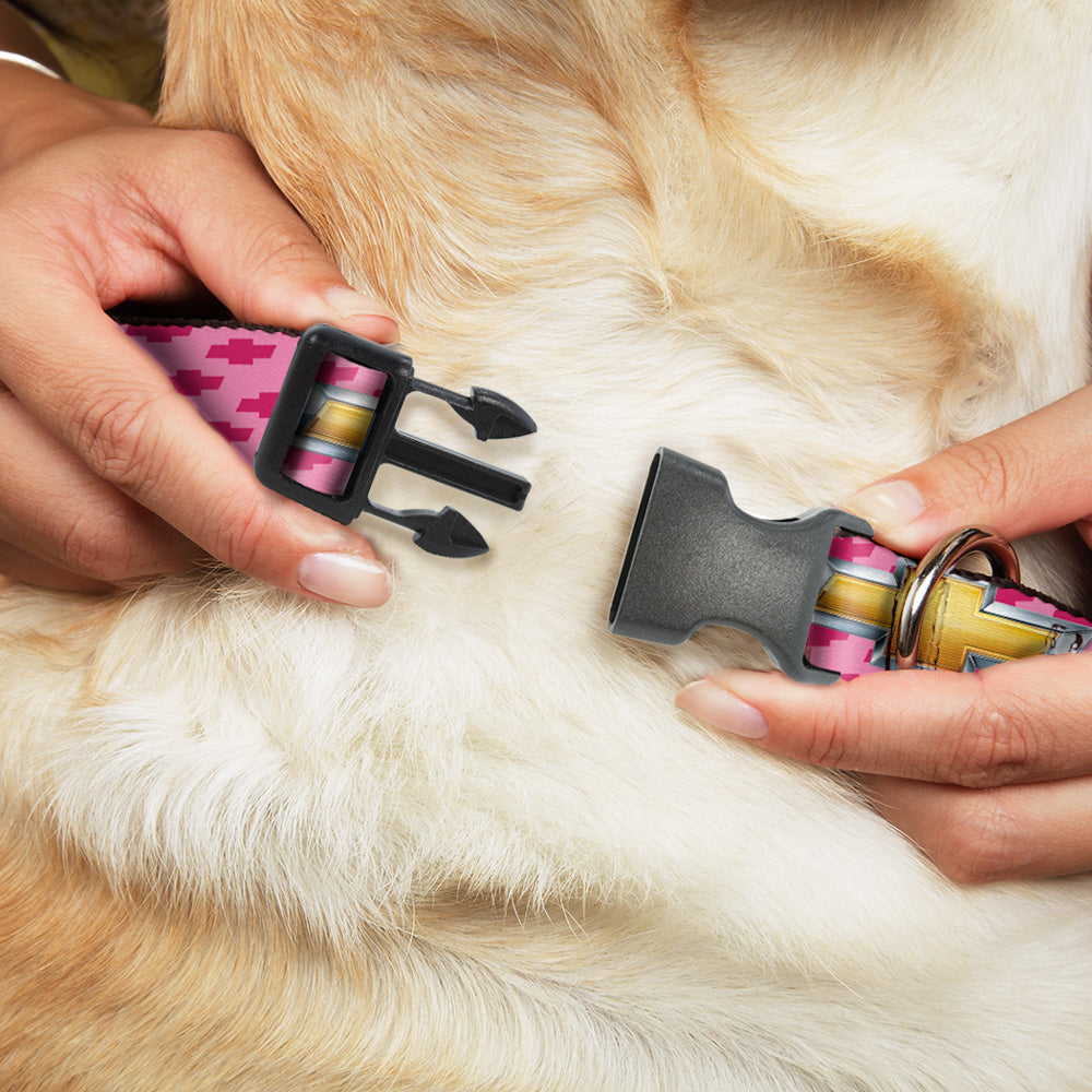 Chevy Gold Bowtie Pink Plastic Clip Collar