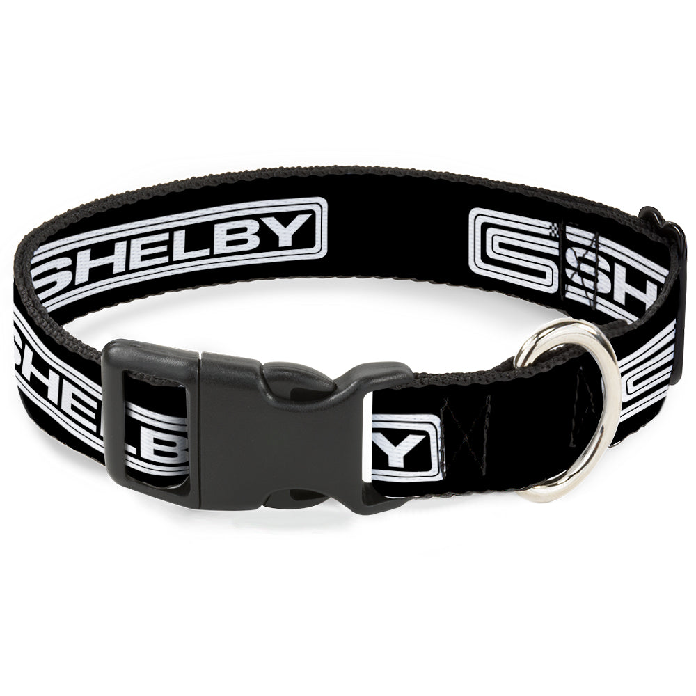 Carroll Shelby Racing Logo Black & White Plastic Clip Collar