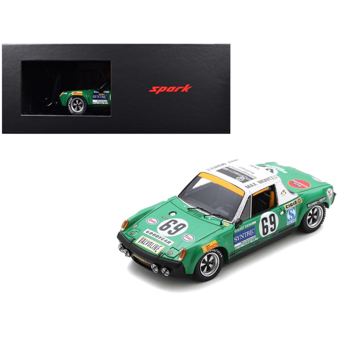 Porsche 914/6 #69 Gerd Quist - Dietrich Krumm "Autohaus Max Moritz GmbH" "24 Hours of Le Mans" (1971) and Acrylic Display Case 1/18 Model Car