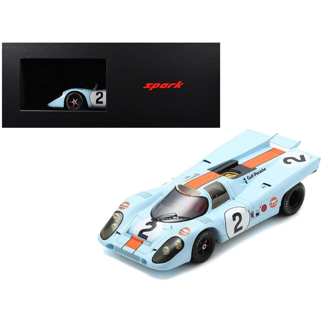 Porsche 917K #2 Pedro Rodriguez - Jackie Oliver "J.W. Automotive Engineering" Winner "24 Hours of Daytona" (1971) with Acrylic Display Case 1/18 Model Car