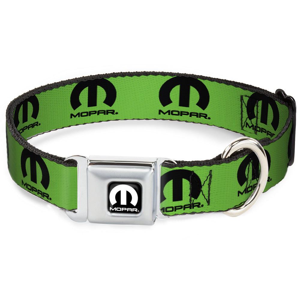 Mopar Logo Lime Green Seatbelt Buckle Collar