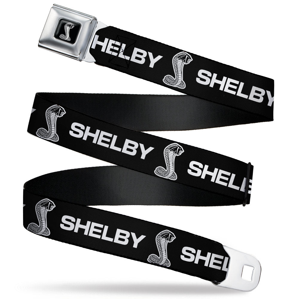 Carroll Shelby Super Snake Cobra Black & White Seatbelt Belt