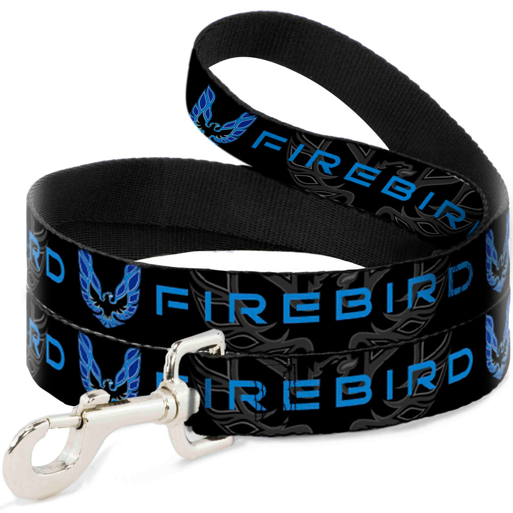 Pontiac Firebird Logo Black & Blue Dog Leash