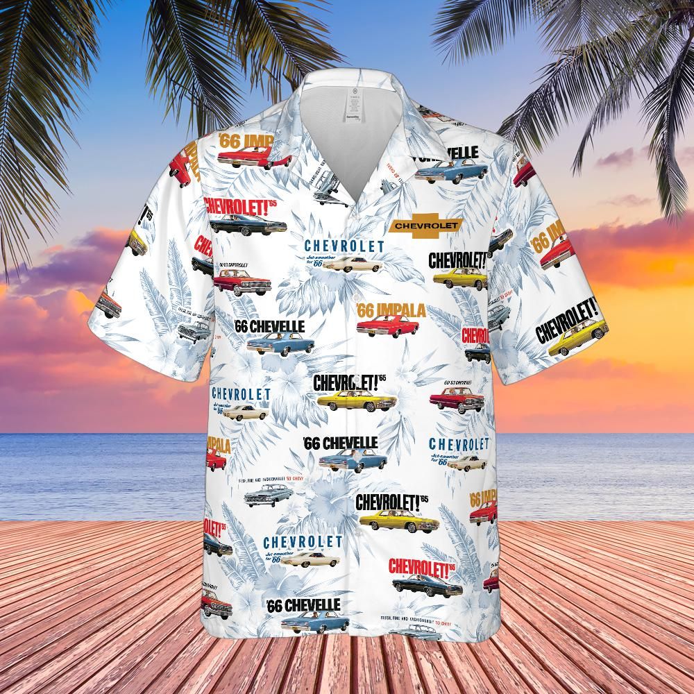 GM Classic Chevrolet 50's and 60's Cars Hawaiian Shirt for Men