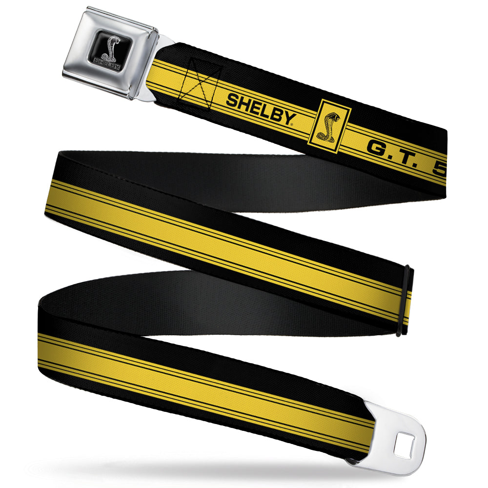 Shelby GT-500 Black & Yellow Stripe Seatbelt Belt