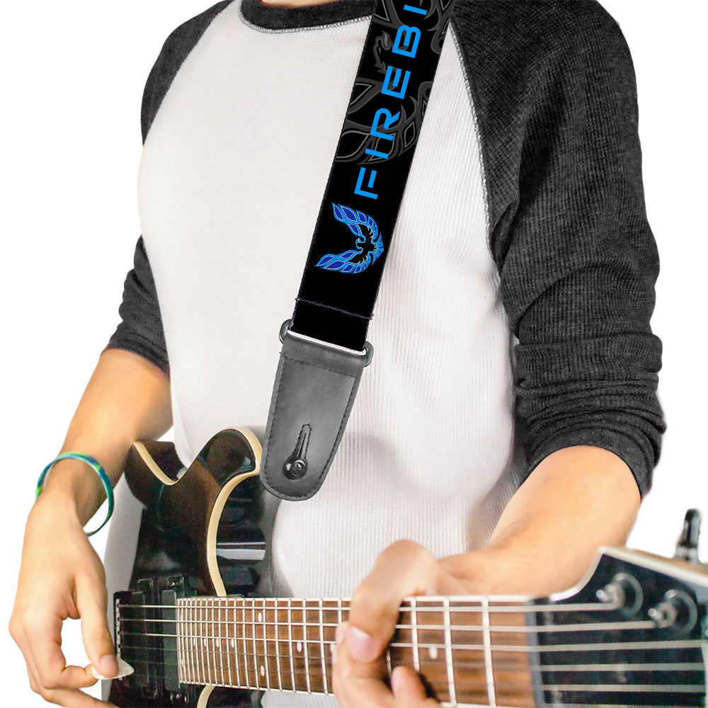 Pontiac Firebird Logo Black & Blues Guitar Strap