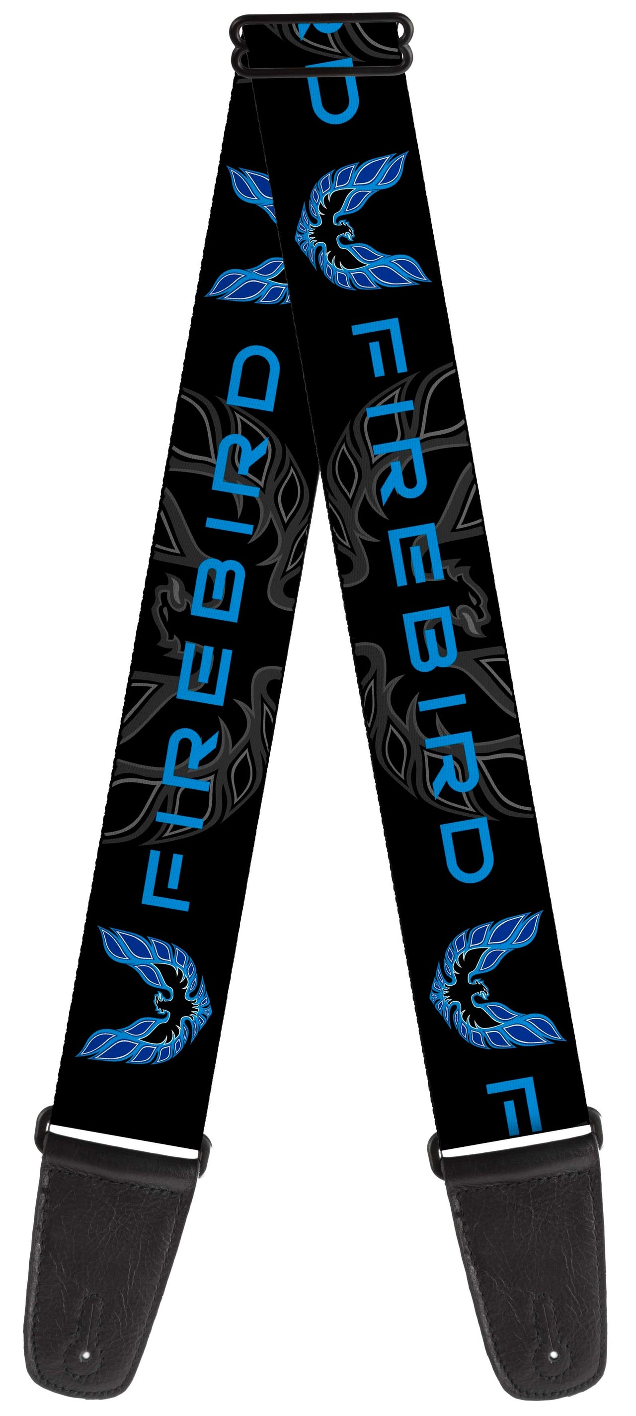 Pontiac Firebird Logo Black & Blues Guitar Strap