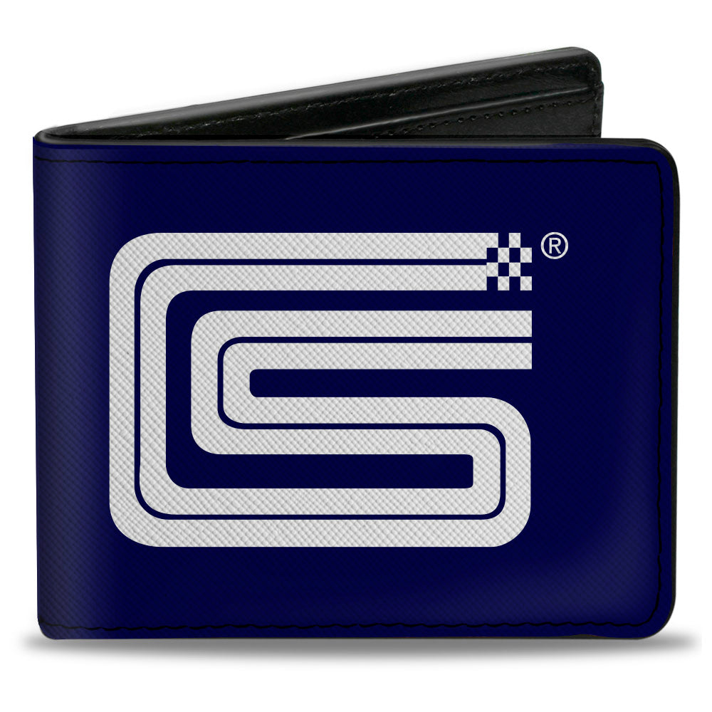 Carroll Shelby CS Racing Logo Navy & White Bi-Fold Wallet
