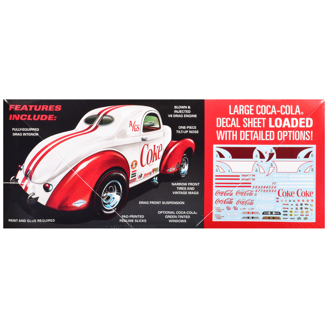 Skill 2 Model Kit 1940 Willys Coupe "Coca-Cola Race Team" 1/25 Scale Model