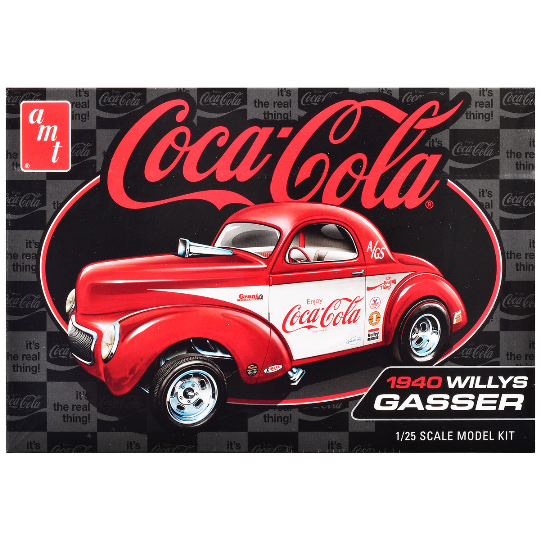 Skill 2 Model Kit 1940 Willys Coupe "Coca-Cola Race Team" 1/25 Scale Model