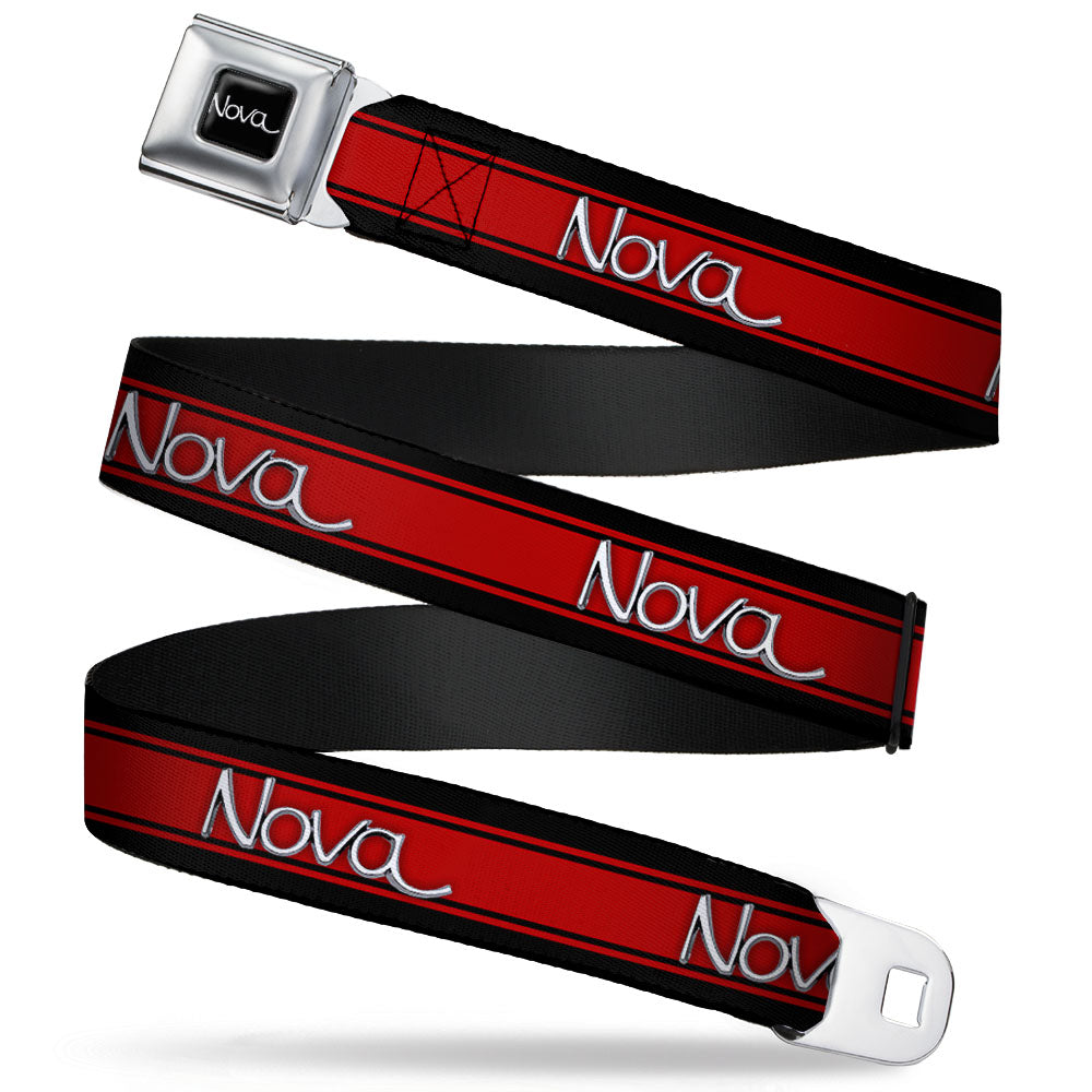 1968-1972 Nova Script Red & Black Seatbelt Belt