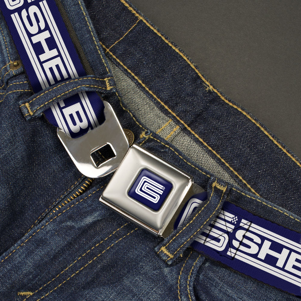 Carroll Shelby Racing Navy & White Seatbelt Belt