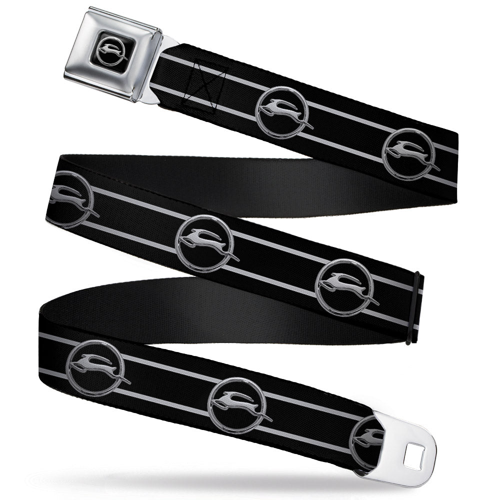 1962 Chevrolet Impala Deer Emblem Black & Silver Seatbelt Belt