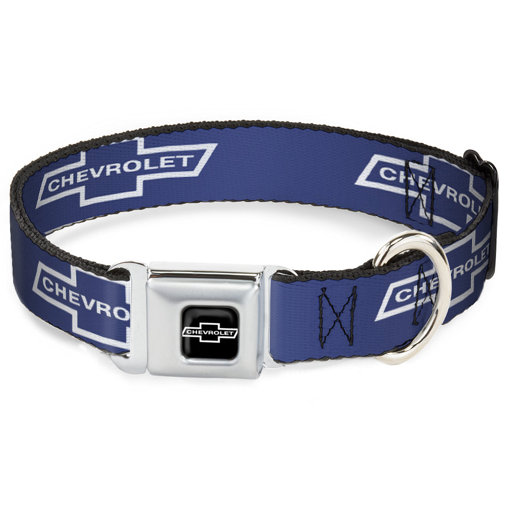 1965 Chevrolet Bowtie Blue & White Seatbelt Buckle Collar