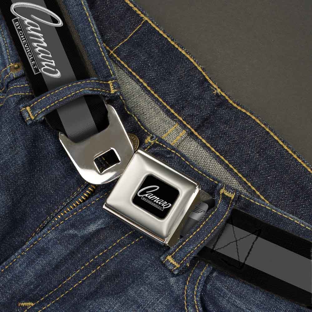1969 Camaro Emblem Black & Silver Seatbelt Belt