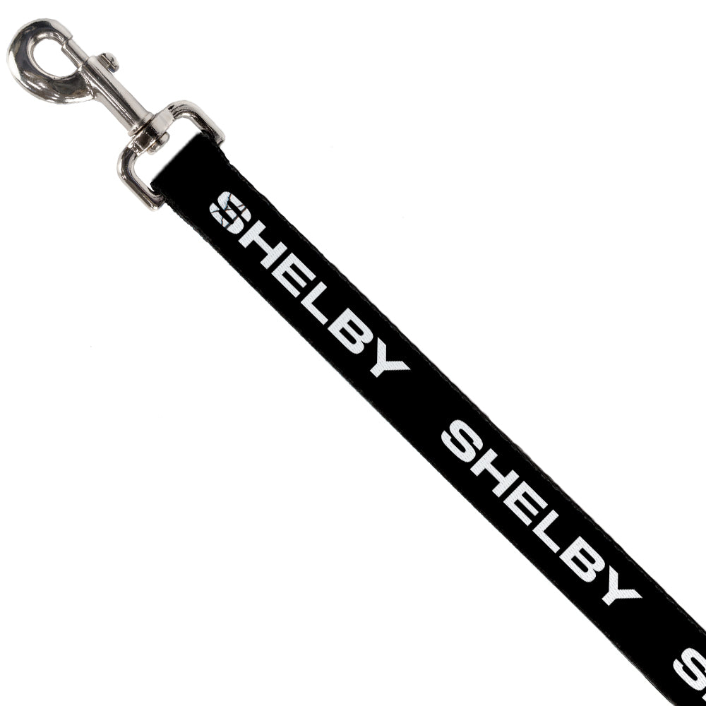 Shelby Text Black & White Dog Leash