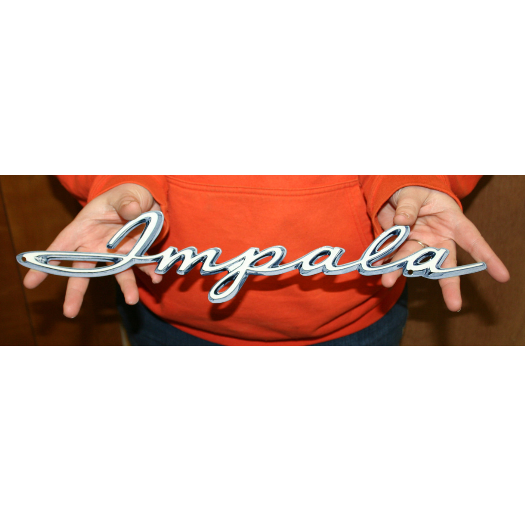 1961-chevy-impala-script-emblem-steel-sign