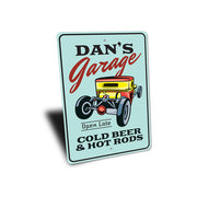 personalized-garage-cold-beer-hot-rods-aluminum-sign