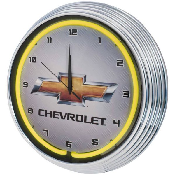 neonetics-chevrolet-gold-bowtie-yellow-neon-wall-clock