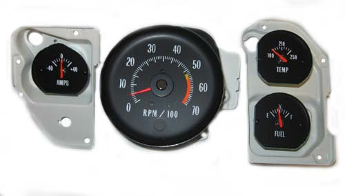 1971-1972 Chevrolet Chevelle SS Gauge Conversion Kit - 5500 RPM - CA