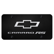 camaro-rs-license-plate-laser-etched-on-black