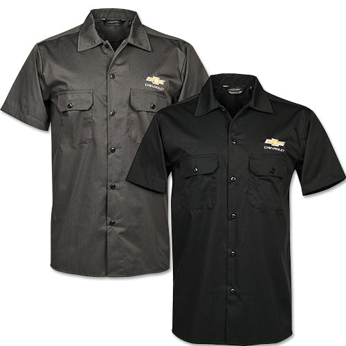 chevrolet-gold-bowtie-mens-work-shirt