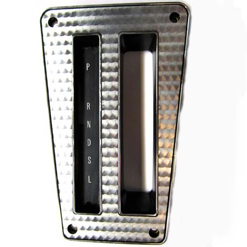 1970-1981 Pontiac Firebird Console Shift Plate - Engine Turned - CA